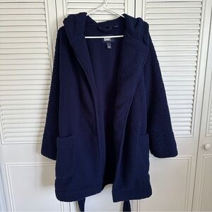Lands End Calf Length Navy Robe